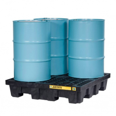 JUSTRITE 28637, PALLET, 4 DRM SQ W/DRN, ECO BK